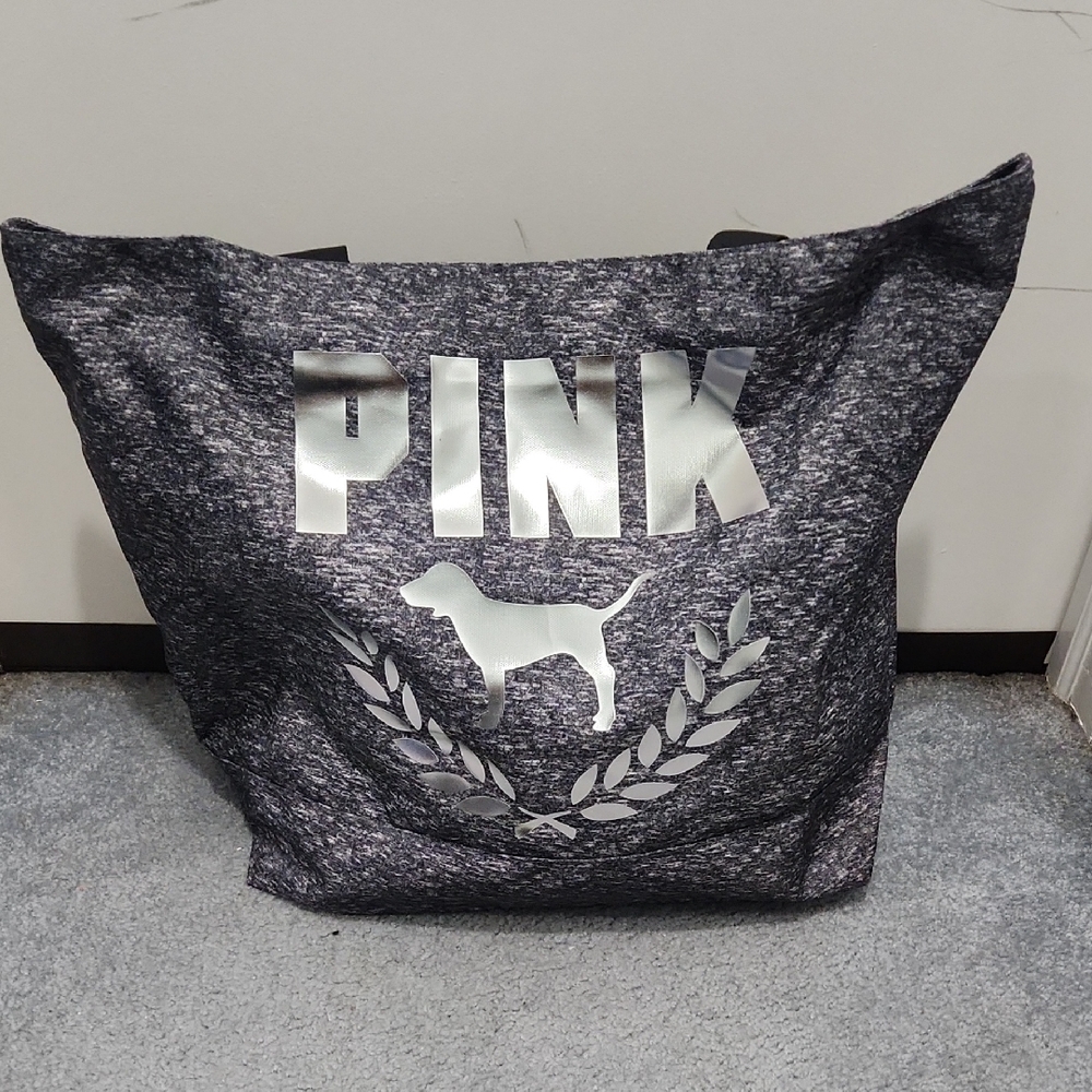 PINK Victoria's Secret Charcoal Tote Bag